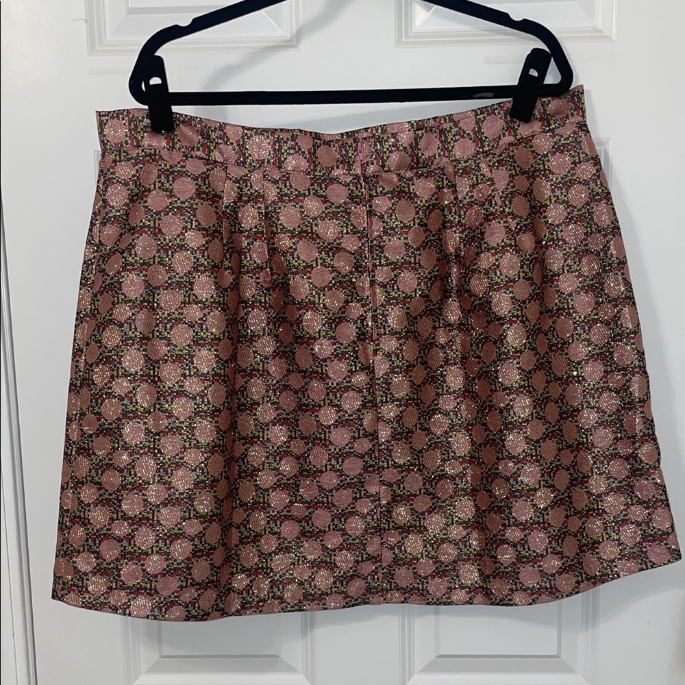 Modcloth 20 Glad You Came Pink Polka Dot Shimmering Print Mini Skirt - Picture 6 of 6